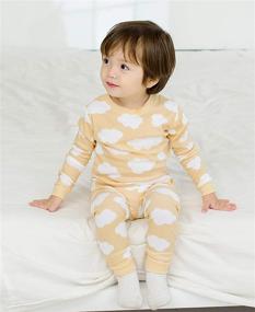 img 3 attached to 100% Cotton Dinosaur Mermaid Toddler Kids Junior Girls Boys Pajamas Sleepwear Pjs by VAENAIT BABY