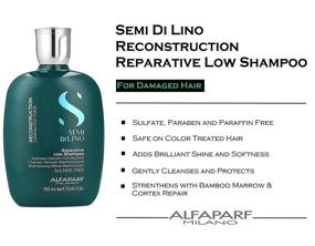 img 3 attached to 💪 Alfaparf Milano Semi Di Lino Reconstruction Reparative Sulfate Free Shampoo and Mask for Damaged Hair - Duo Pack - Strengthening, Repairing, and Protective - Includes Microfiber Hair Towel, 1 ct.
