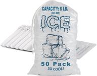 party bargains 8lb plastic ice bags with drawstring - [50 bags] durable heavy-duty ice-bag storage. 11 x 19 inch: convenient and reliable solution for ice storage logo