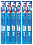 🪥 pack of 6 oral-b indicator toothbrushes | flat trim, compact head, soft bristles logo