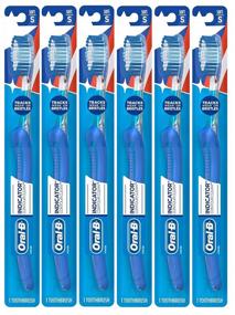 img 3 attached to 🪥 Pack of 6 Oral-B Indicator Toothbrushes | Flat Trim, Compact Head, Soft Bristles