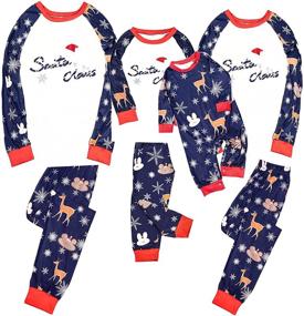 img 4 attached to HOMCORT Christmas Pajamas Couples Matching Women's Clothing