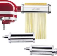 🍝 pasta roller, spaghetti cutter, and fettuccine cutter attachments for kitchenaid stand mixer – set of 3 stainless steel pasta maker accessories by aooaid logo