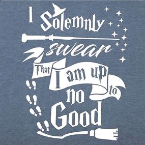 img 2 attached to I Solemnly Swear That I Am Up to No Good: Funny Graphic Women's Novelty Shirt for Summer/Fall - Athletic Short Sleeve