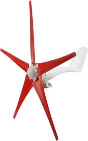 img 4 attached to YaeMarine 400W 12V Wind Turbine Generator for Home/Camping - Red: Efficient 5 Blade Design with Wind Controller