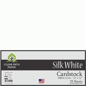 img 3 attached to 📦 Premium Silk White Cardstock - 12 x 12 inch - Heavyweight 100lb Cover - Pack of 25 Sheets by Clear Path Paper