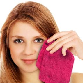 img 2 attached to 🌸 Chemical-Free Pink Reusable Makeup Remover Cloths: Microfiber Face Cleaning Pads for All Skin Types"