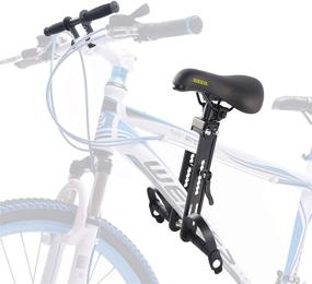 img 4 attached to 🚴 Детское велокресло XIEEIX: Переднее детское велосипедное кресло с педалями для ног - идеально для возраста 2-5 лет, совместимо со всеми взрослыми горными велосипедами