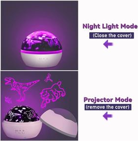 img 3 attached to Dinosaur Toys Night Light Projector for Kids Age 3-5 | Star Projector with 360° Rotation & 9 Color Modes | Ideal Dinosaur Room Decor & Birthday Gift for Boys and Girls Ages 2-10