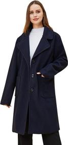 img 1 attached to Women Notched Winter Trench Jacket