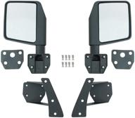 🚘 eag side view mirrors with a pillar post relocation brackets: perfect fit for 2007-2018 wrangler jk - pair kit logo