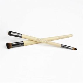 img 1 attached to Набор кистей для макияжа EcoTools Ultimate Concealer - идеально для маскировки и смешивания несовершенств, включает 3 насадки для кистей