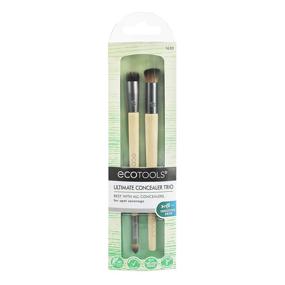 img 4 attached to Набор кистей для макияжа EcoTools Ultimate Concealer - идеально для маскировки и смешивания несовершенств, включает 3 насадки для кистей