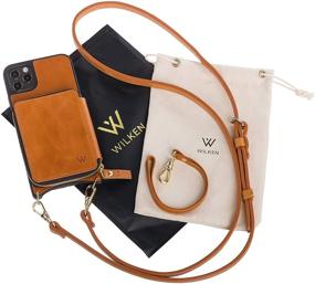 img 1 attached to Натуральный кожаный чехол для телефона IPhone 11 Crossbody от Wilken