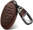 fengruisi genuine leather smart key fob case cover for nissan versa logo