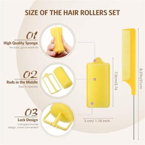 img 3 attached to Rollers Sleeping Flexible Styling Stainless Hair Care