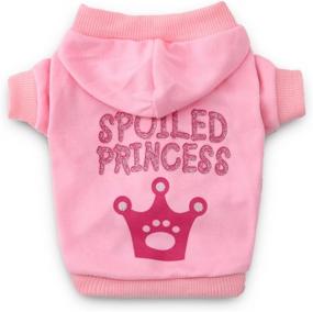 img 4 attached to DroolingDog Dog Princess Shirts: Luxurious Pet Attire for Small Dogs with a Hoodie