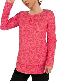 img 4 attached to CHAMA Sleeve Workout Running Shirts Outdoor Recreation