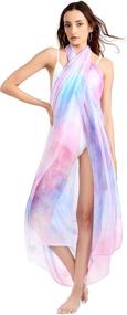 img 3 attached to MissShorthair Women's Chiffon Beach Pareos Sarong: Sheer Swimsuit Cover Ups for Stylish Swimwear