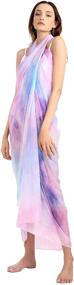 img 1 attached to MissShorthair Women's Chiffon Beach Pareos Sarong: Sheer Swimsuit Cover Ups for Stylish Swimwear