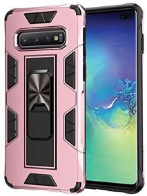 img 4 attached to 📱 AFARER Samsung Galaxy S10E Case - Military Grade 12ft Drop Tested Magnetic Protective Cover, Impact Resistant Armor Dual Layer with Kickstand - Pink, Compatible with 5.8 inch Display