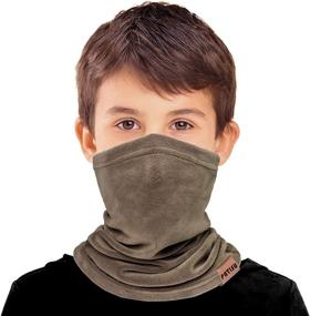 img 3 attached to 🧣 Warm and Windproof Kids Neck Warmer Gaiter - Cold Weather Fleece Face Mask for Boys and Girls