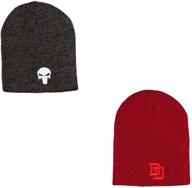 daredevil punisher reversible beanie hat - march 2016 exclusive loot crate logo