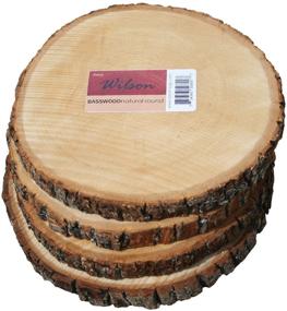 img 2 attached to 🪵 Basswood Round Unsanded 4-Pack: 7-9 inch Diameter x 1 inch Thickness for Crafts and DIY Projects
