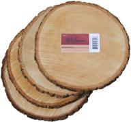 🪵 basswood round unsanded 4-pack: 7-9 inch diameter x 1 inch thickness for crafts and diy projects logo