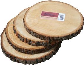 img 3 attached to 🪵 Basswood Round Unsanded 4-Pack: 7-9 inch Diameter x 1 inch Thickness for Crafts and DIY Projects