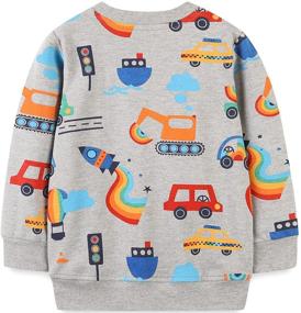 img 3 attached to 👶 Adorable Excavator Toddler Crewneck Sweatshirt: Perfect for Boys' Casual Clothing