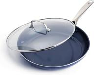 🍳 blue diamond 12-inch ceramic nonstick frying pan/skillet with lid - high-quality cookware for perfect cooking logo