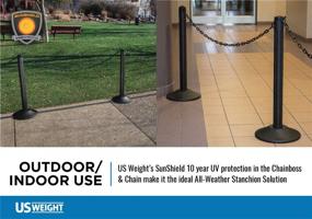 img 2 attached to 🚧 US Weight ChainBoss Outdoor Stanchion for Optimal Occupational Health & Safety