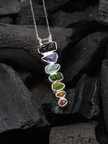 img 3 attached to 💎 YoTreasure Chakra Healing Gemstone Pendant Jewelry with Solid 925 Sterling Silver Chain