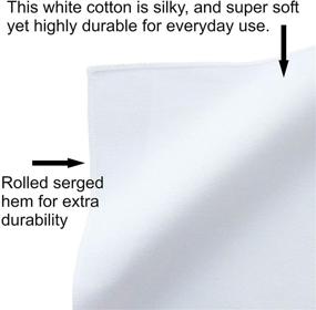 img 3 attached to Organic Cotton White Men's Handkerchiefs - Enhanced SEO