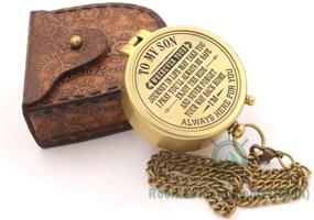 img 3 attached to 🧭 Exquisite Antique Nautical Compass with Engraved Scripture Quote - Ideal Baptism Gifts for Loved Ones, Son, Father, Partner, Spouse, Fiancé - Presented with Leather or Wooden Case