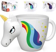 🦄 enchanting rainbow unicorn mug with color changing magic logo