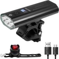 🚴 amiter 2000 lumens super bright bike lights: front and back bicycle headlight with 6 lighting modes and 5200mah usb rechargeable flashlight - power bank function logo