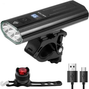 img 4 attached to 🚴 AMITER 2000 Lumens Super Bright Bike Lights: Front and Back Bicycle Headlight with 6 Lighting Modes and 5200mAh USB Rechargeable Flashlight - Power Bank Function