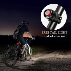 img 2 attached to 🚴 AMITER 2000 Lumens Super Bright Bike Lights: Front and Back Bicycle Headlight with 6 Lighting Modes and 5200mAh USB Rechargeable Flashlight - Power Bank Function