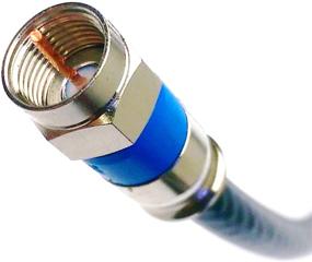 img 2 attached to 🔌 100ft RG6 Coaxial Cable | Made in USA | Pro Rated | Indoor/Outdoor | Anti-Corrosion | Brass Compression Connectors | UL ETL CATV RoHS | 75 Ohm RG6 Digital Audio Video Broadband Internet Cable