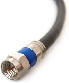 img 1 attached to 🔌 100ft RG6 Coaxial Cable | Made in USA | Pro Rated | Indoor/Outdoor | Anti-Corrosion | Brass Compression Connectors | UL ETL CATV RoHS | 75 Ohm RG6 Digital Audio Video Broadband Internet Cable