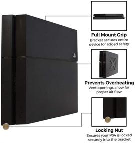 img 1 attached to 🖥️ Black PS4 Wall Mount & TV Back Mount - HumanCentric (Patent Pending)