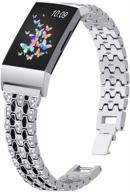 👗 joyozy dressy bling bands: stylish fitbit charge 4/3/3&4 se replacement straps for women logo
