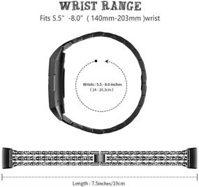 img 3 attached to 👗 Joyozy Dressy Bling Bands: Stylish Fitbit Charge 4/3/3&4 SE Replacement Straps for Women