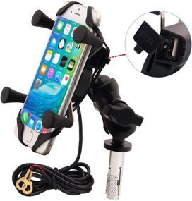 img 4 attached to SoMotorcycles Phone Mount: Charger Grip держатель мобильного телефона для BMW S1000RR, Suzuki Hayabusa, Yamaha YZF и других.