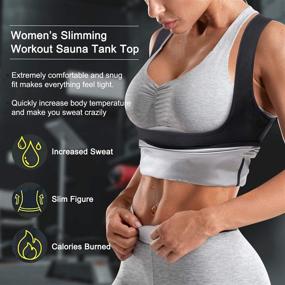 img 2 attached to 🔥 Junlan Sauna Suit for Women: Enhance Your Sweat & Slim Down with Heat Trapping Vest & Sweat Workout Tank Tops