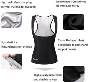 img 3 attached to 🔥 Junlan Sauna Suit for Women: Enhance Your Sweat & Slim Down with Heat Trapping Vest & Sweat Workout Tank Tops