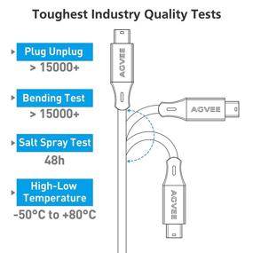 img 1 attached to 🎙️ AGVEE [2 Pack 10ft] USB Charging & Data Cable Charger Cord for Blue Yeti Mic USB Microphone/Pro Mic, Blue Yeti Recording & Streaming Microphone, Blue Snowball iCE - in Black