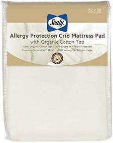 img 4 attached to 🐑 Sealy Baby - Organic Cotton Top Crib Mattress Pad: Ultimate Comfort and Protection